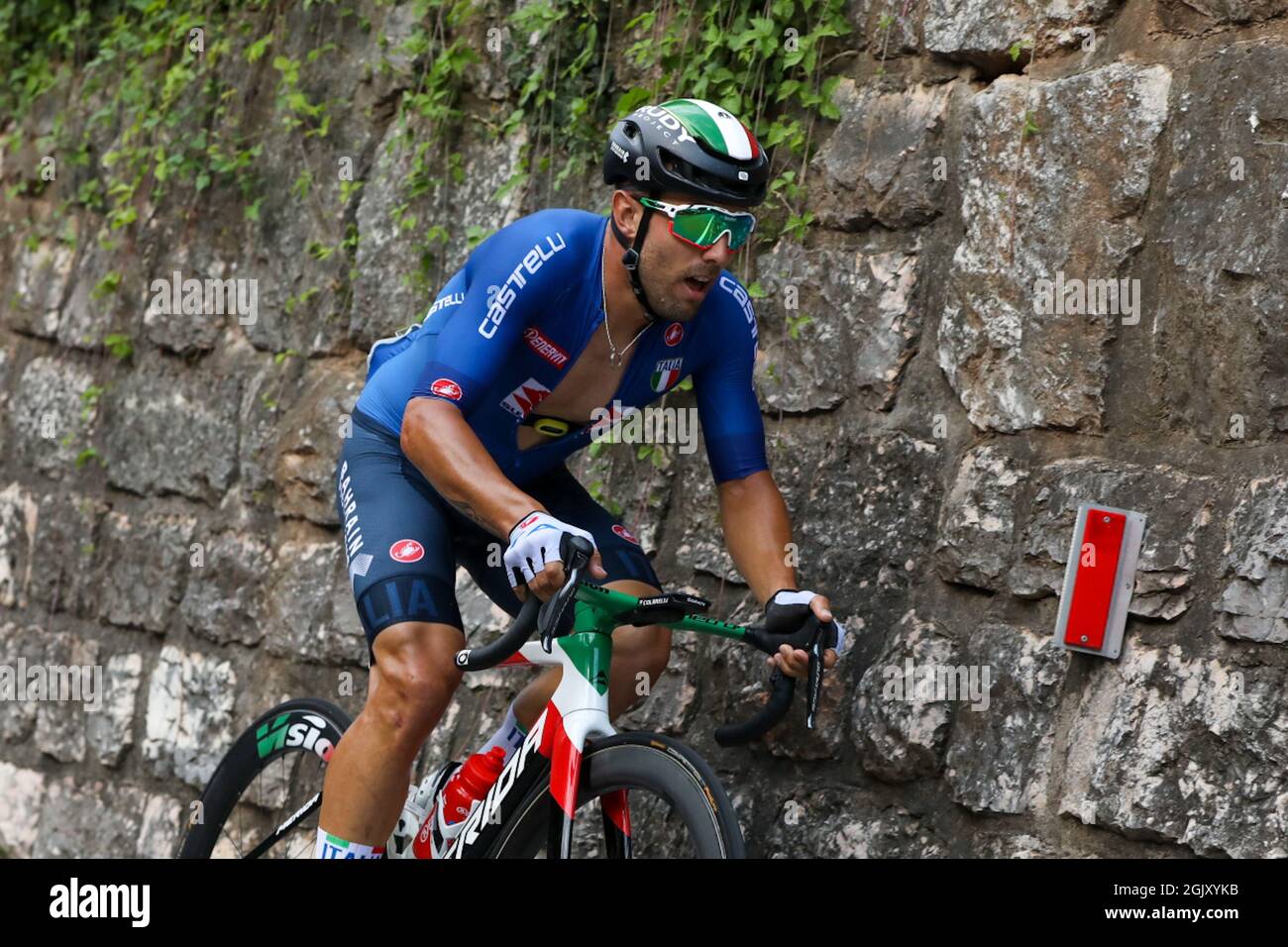 Sonny COLBRELLI (ITA) durante le finali Longines Global Champions Tour e GCL, Street Cycling a Trento, Italia, settembre 12 2021 Foto Stock