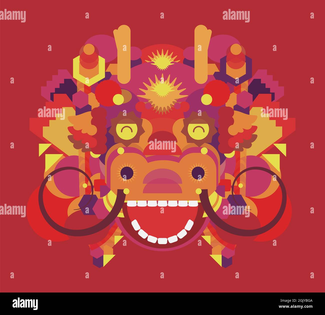 Vettore drago cinese di Capodanno grafico Illustrazione Vettoriale