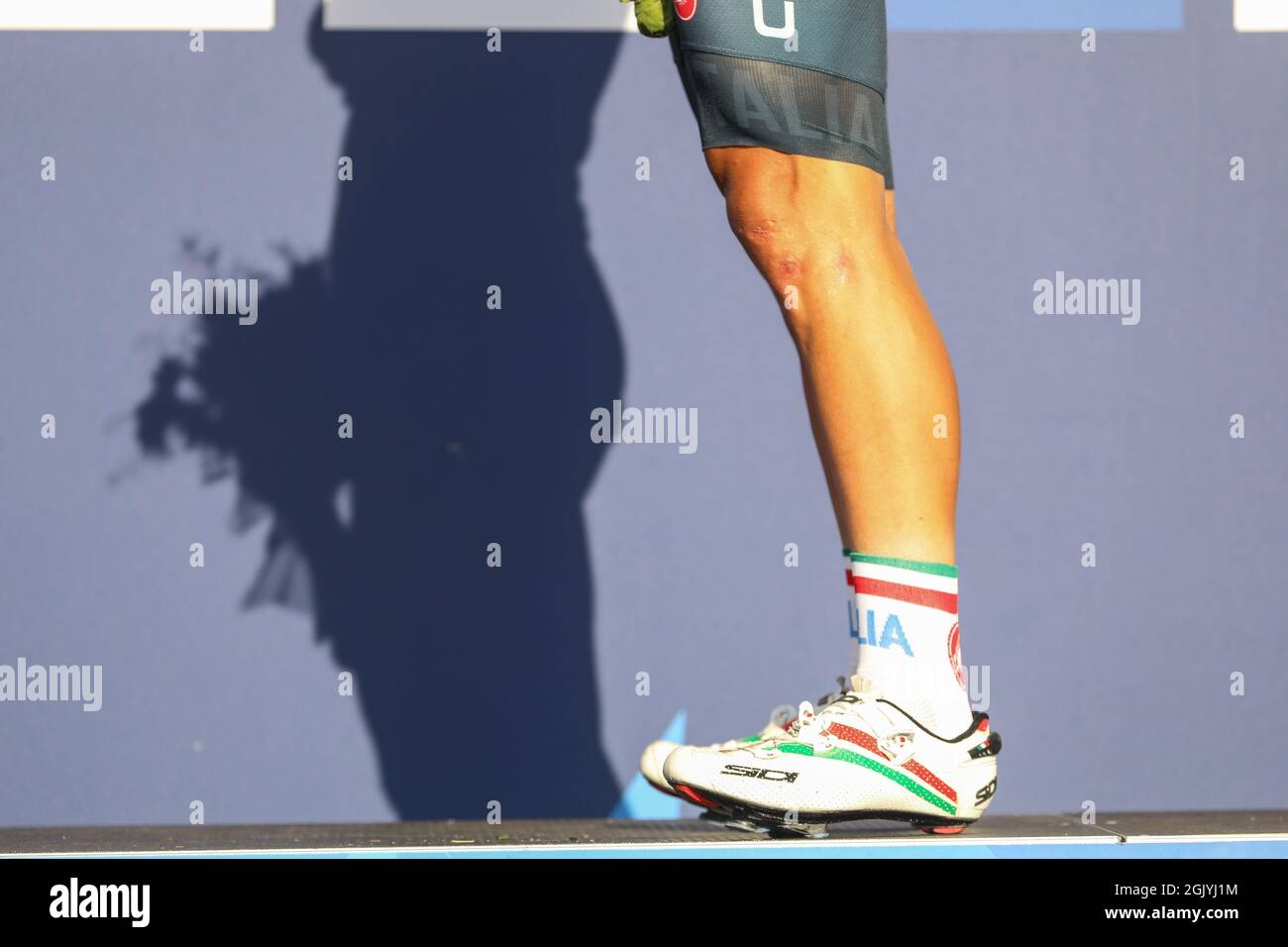 Trento, Trento, Italia, 12 settembre 2021, Sonny COLBRELLI (ITA) durante il Longines Global Champions Tour e le finali GCL - Street Cycling Foto Stock