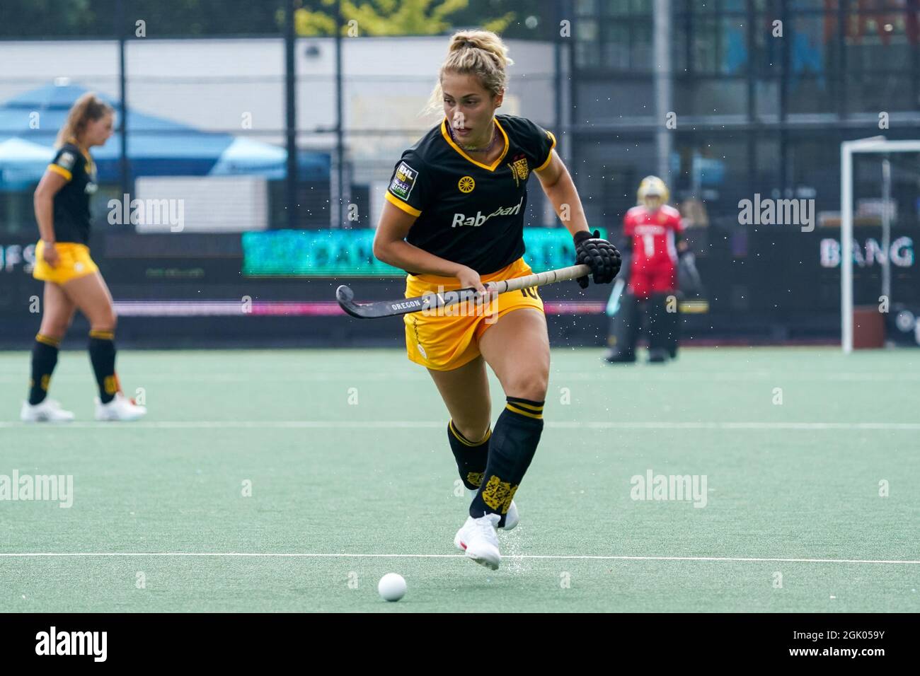 DEN BOSCH, PAESI BASSI - SETTEMBRE 12: Noor Omrani di Den Bosch durante la partita di hockey delle donne Hoofdklasse tra Den Bosch e Pinoke all'HockeyComplex Oosterplas il 12 Settembre 2021 a Den Bosch, Paesi Bassi (Foto di Rene Nijhuis/Orange Pictures) Foto Stock