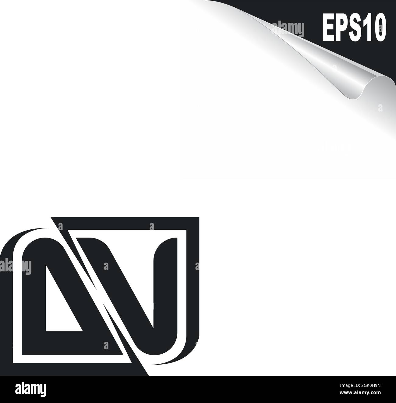 Design iniziale del logo DV con stile di forma, branding aziendale con logo. Illustrazione Vettoriale