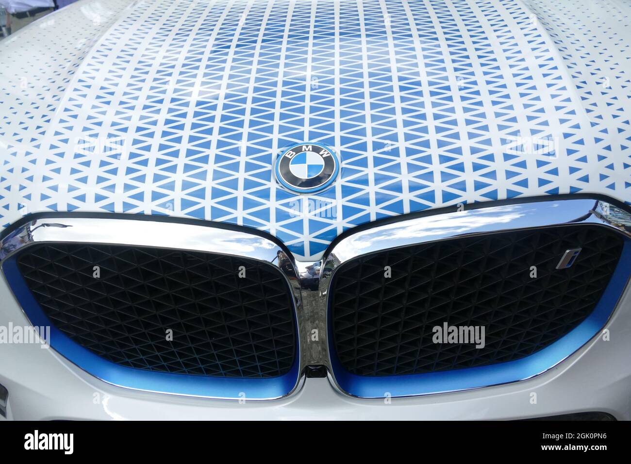 BMW macchina a celle piene a idrogeno su IAA, Monaco 2021. Foto Stock