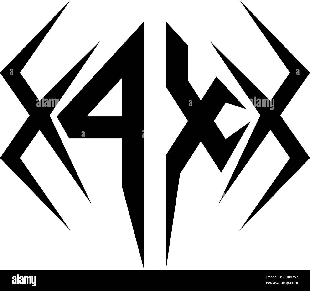 Design iniziale del logo PX con stile cool, branding aziendale con logo. Illustrazione Vettoriale