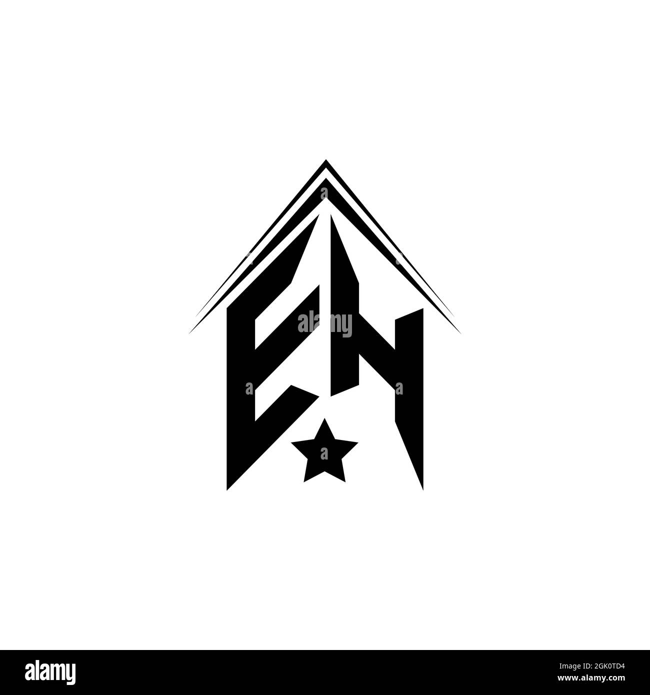 Design iniziale del logo EH con stile di forma, branding aziendale con logo. Illustrazione Vettoriale