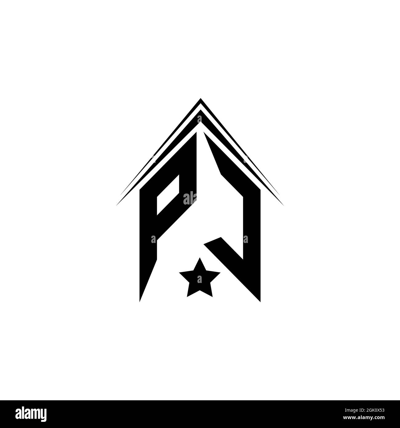 Design iniziale del logo del PC con stile di forma, branding aziendale con logo. Illustrazione Vettoriale