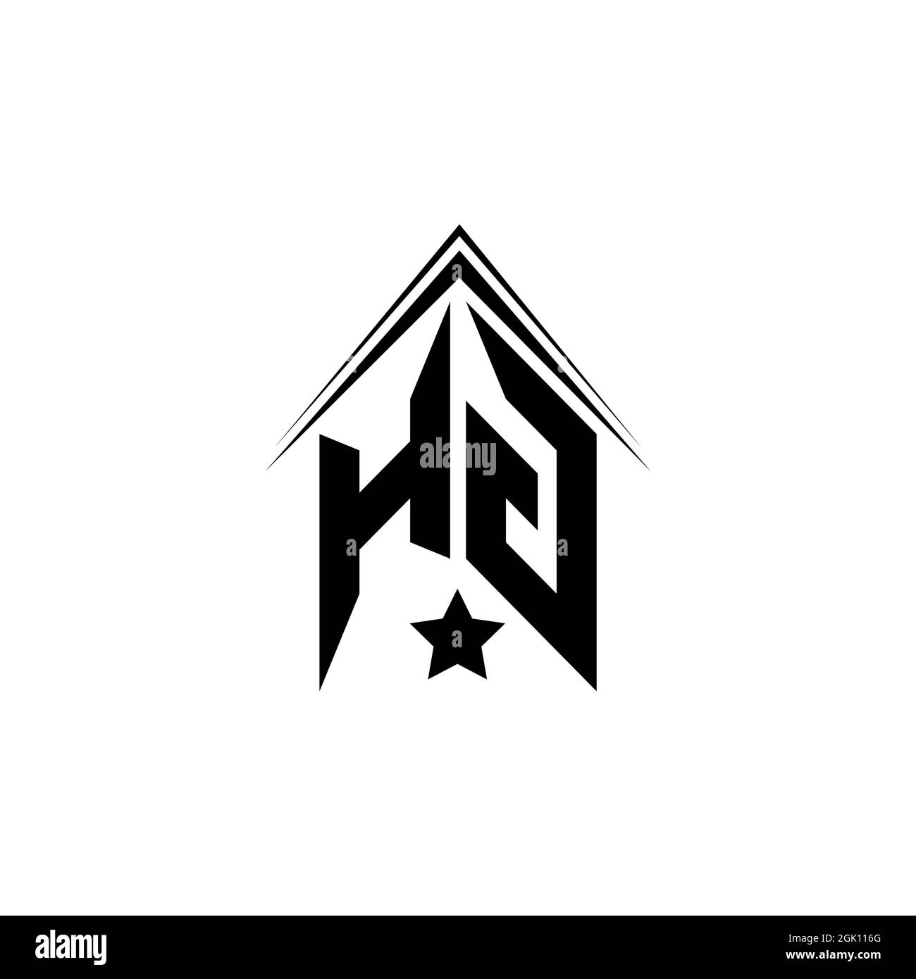 Design iniziale del logo HG con stile di forma, branding aziendale con logo. Illustrazione Vettoriale