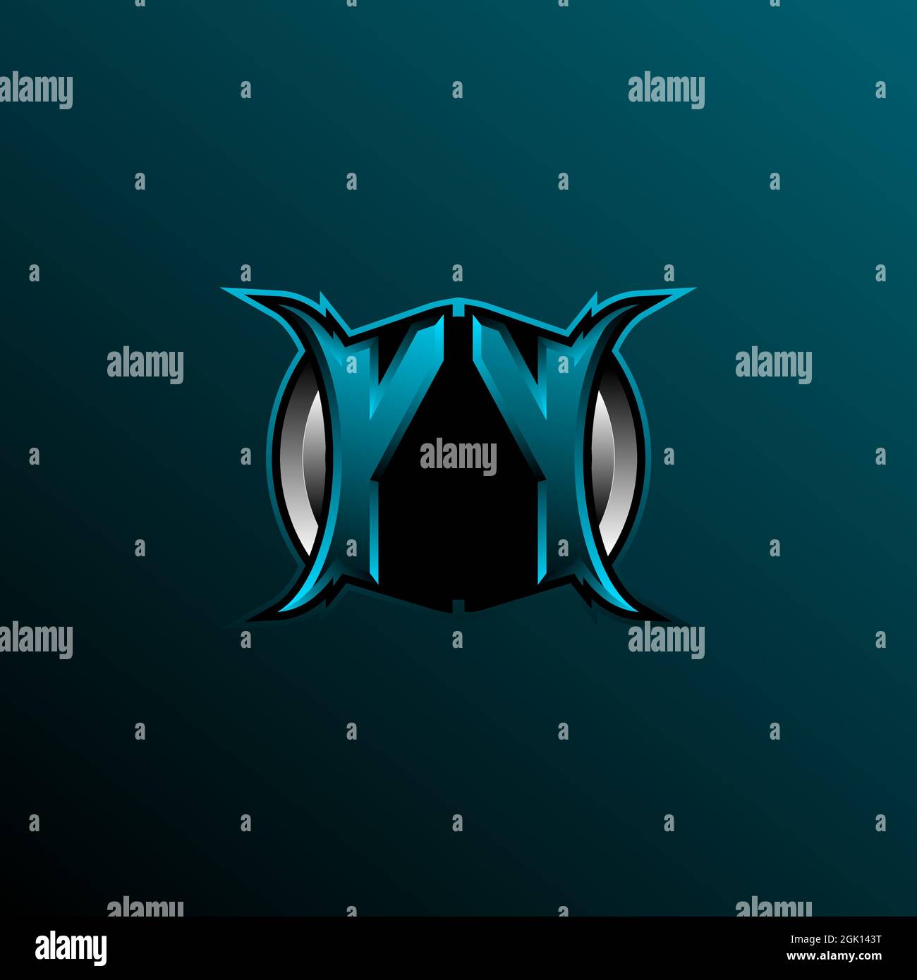 Design iniziale del logo YY, design iniziale del logo YY con stile cerchio, Logo per giochi, eport, community o business. Illustrazione Vettoriale
