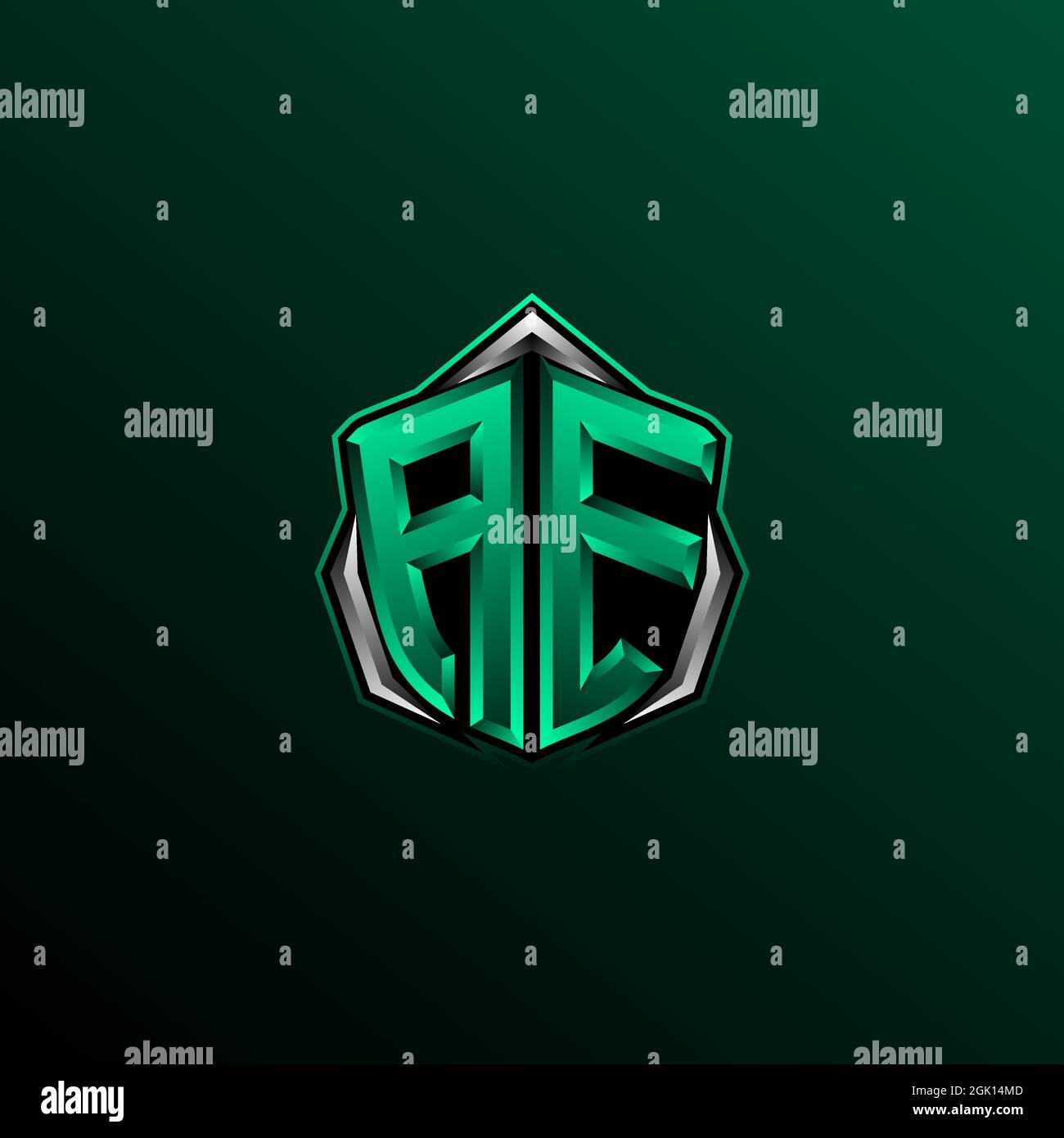 Design iniziale del logo AE, design iniziale del logo AE con stile cerchio, Logo per il gioco, l'eport, la comunità o il business. Illustrazione Vettoriale