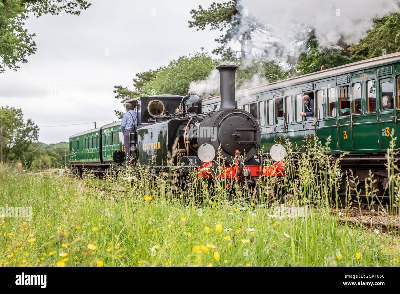 SR 'A1X' 0-6-0T No. 2678, stazione di Wootton sulla ferrovia dell'Isola di Wight Foto Stock