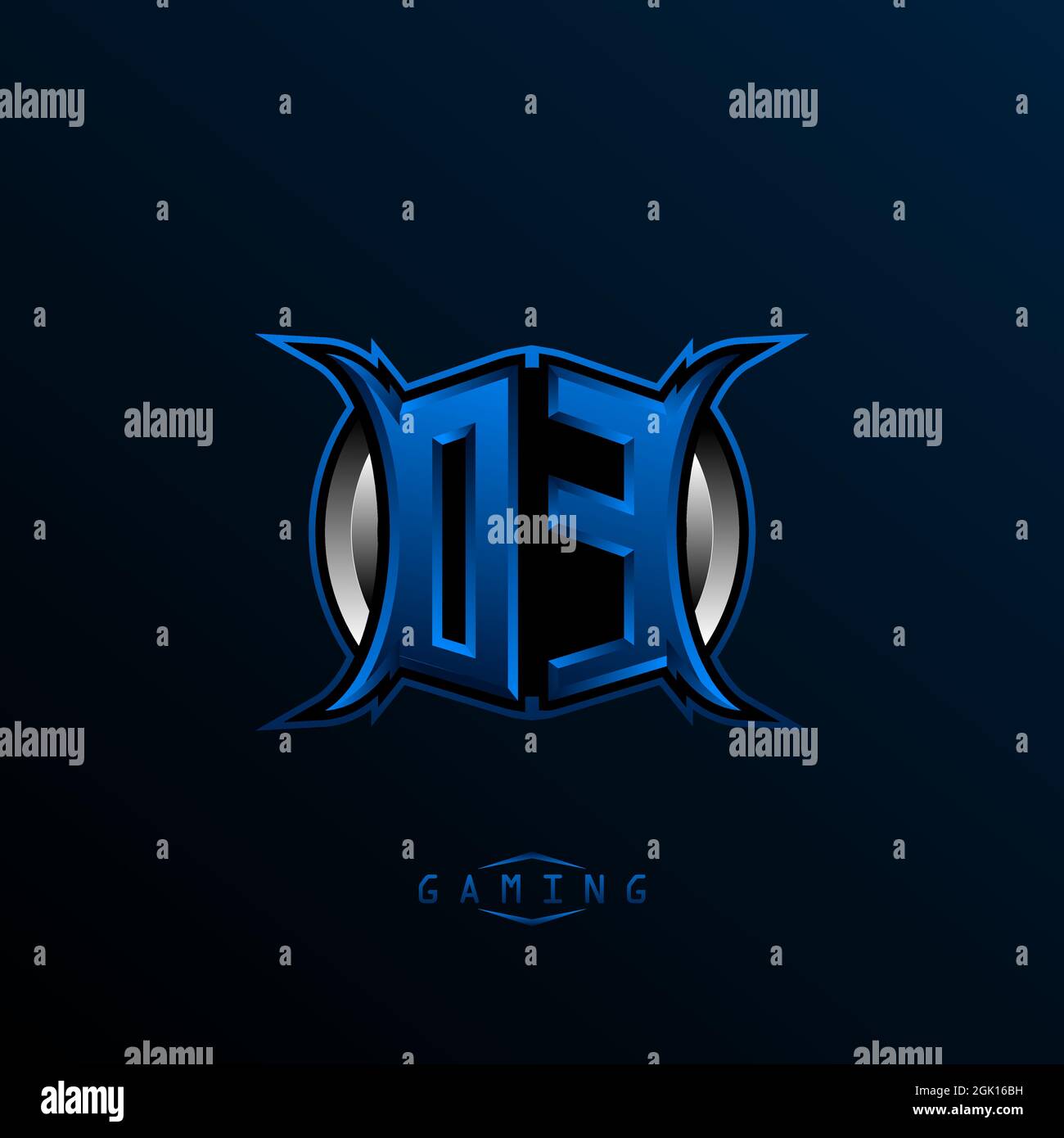 Design del logo Initial DE, design iniziale del logo OE con stile Cool, logo per il gioco, l'eport, il gioco iniziale, la comunità o l'azienda. Illustrazione Vettoriale