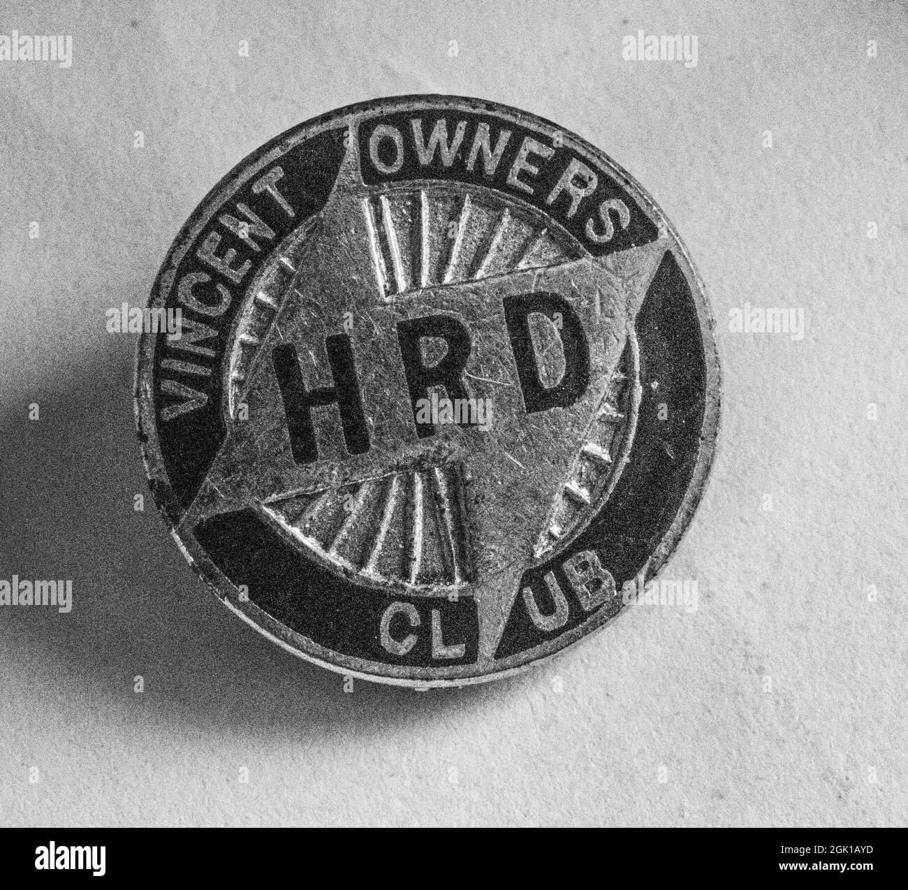 Badge in lapel per club Vincent. Foto Stock