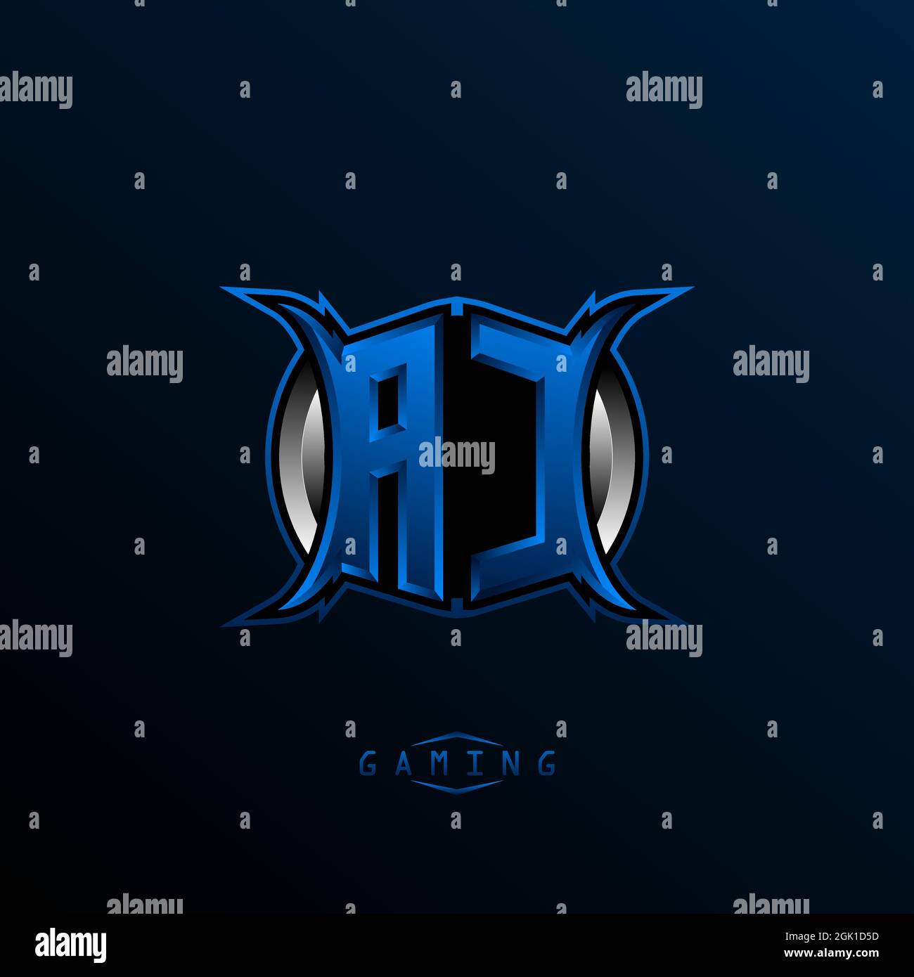 Logo AC iniziale, logo AC iniziale con stile Cool, logo per il gioco, l'eport, il gioco iniziale, la comunità o l'azienda. Illustrazione Vettoriale
