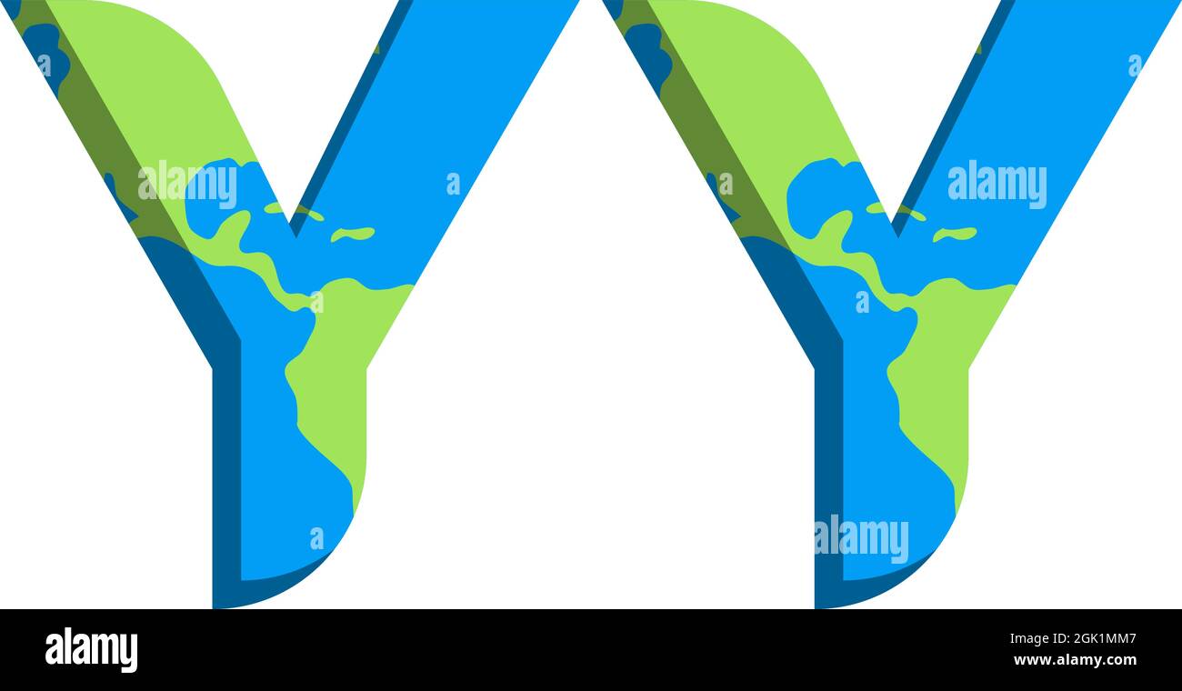 Design iniziale del logo YY con stile Mappa del mondo, branding aziendale con logo. Illustrazione Vettoriale