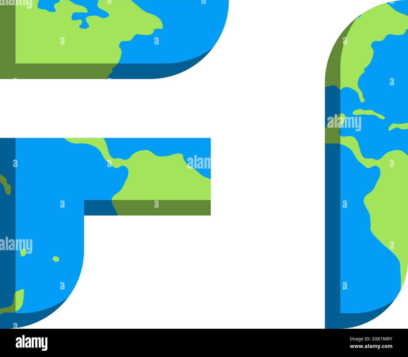Design iniziale del logo Fi con stile World Map, branding aziendale con logo. Illustrazione Vettoriale