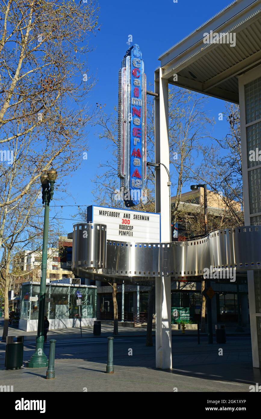 Camera 12 Cinemas al 201 S 2nd Street al Paseo De San Antonio nel centro di San Jose, California CA, Stati Uniti. Foto Stock