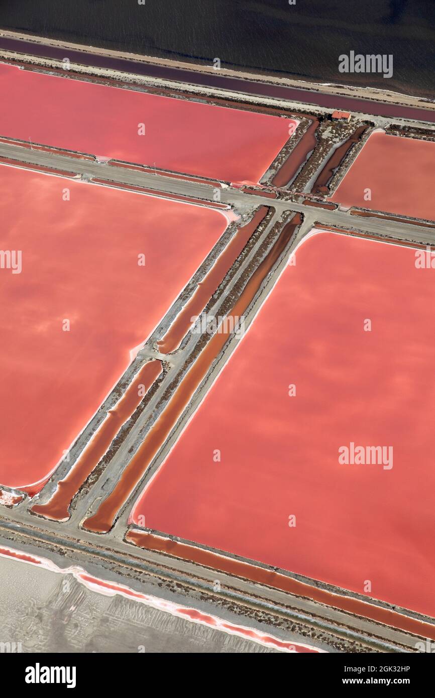 FRANCIA. GARD (30) VEDUTA AEREA DI AIGUES MORTES SALT MARSH Foto Stock