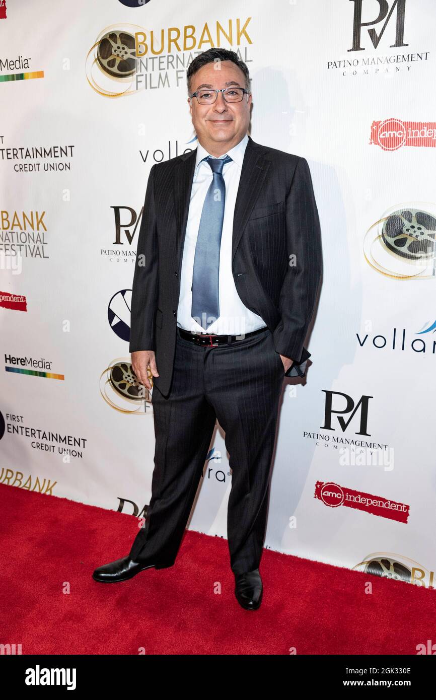 Burbank, California, USA. 12 settembre 2021. Evan Spiliotopoulos partecipa al 13° gala annuale del Burbank International Film Festival Awards al Burbank Marriott di Burbank, CA il 12 settembre 2021 Credit: Eugene Powers/Alamy Live News Foto Stock