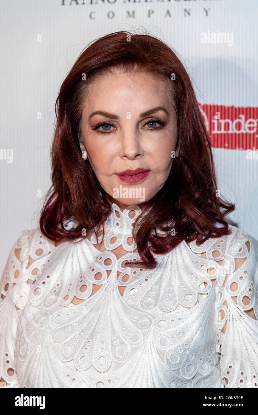 Burbank, California, USA. 12 settembre 2021. Priscilla Presley partecipa al 13° gala annuale del Burbank International Film Festival Awards al Burbank Marriott di Burbank, CA il 12 settembre 2021 Credit: Eugene Powers/Alamy Live News Foto Stock