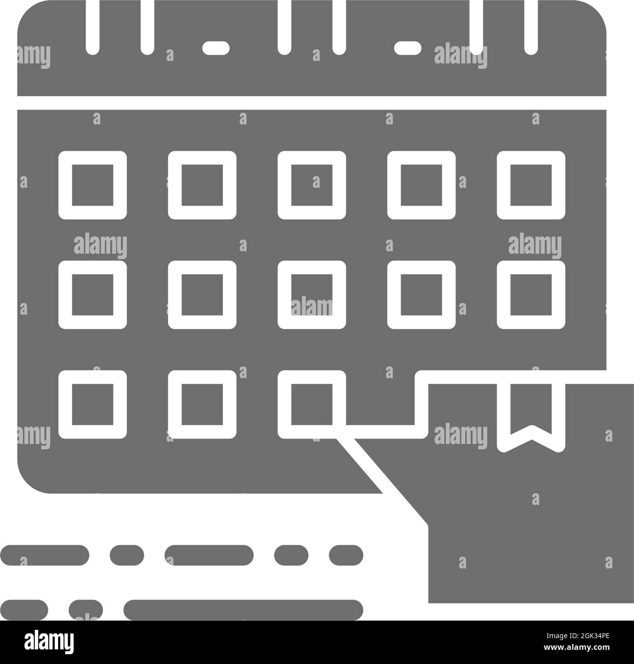 Ora di consegna, calendario di spedizione, icona grigia programma. Illustrazione Vettoriale