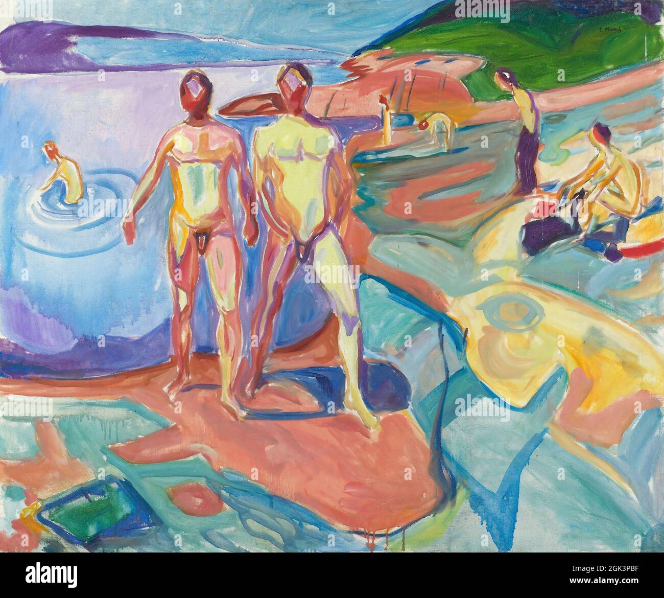 Art di Edvard Munch – Bathing Men (1929) Foto Stock