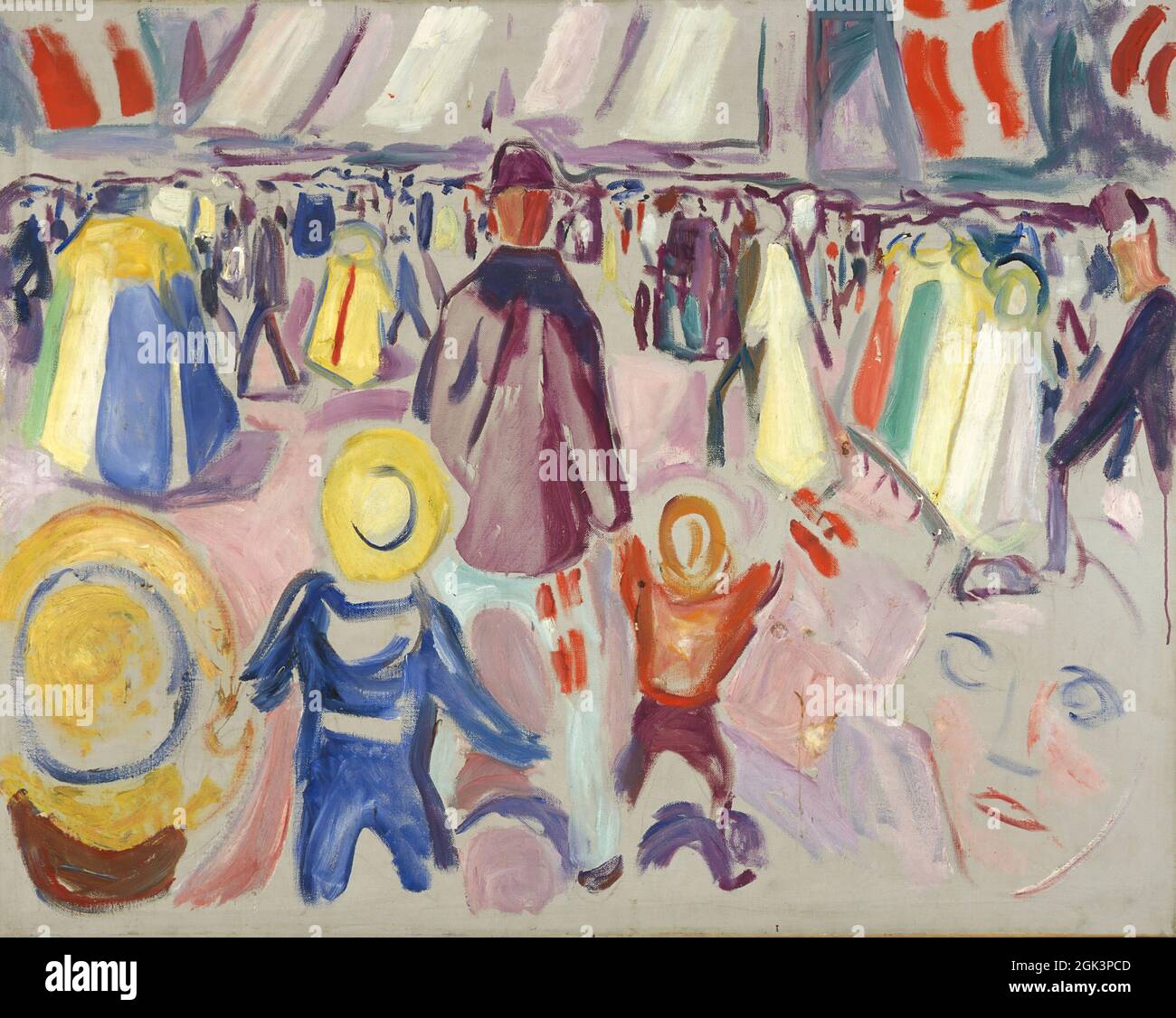 Arte di Edvard Munch – 17 maggio in una piccola città norvegese (1919) Foto Stock