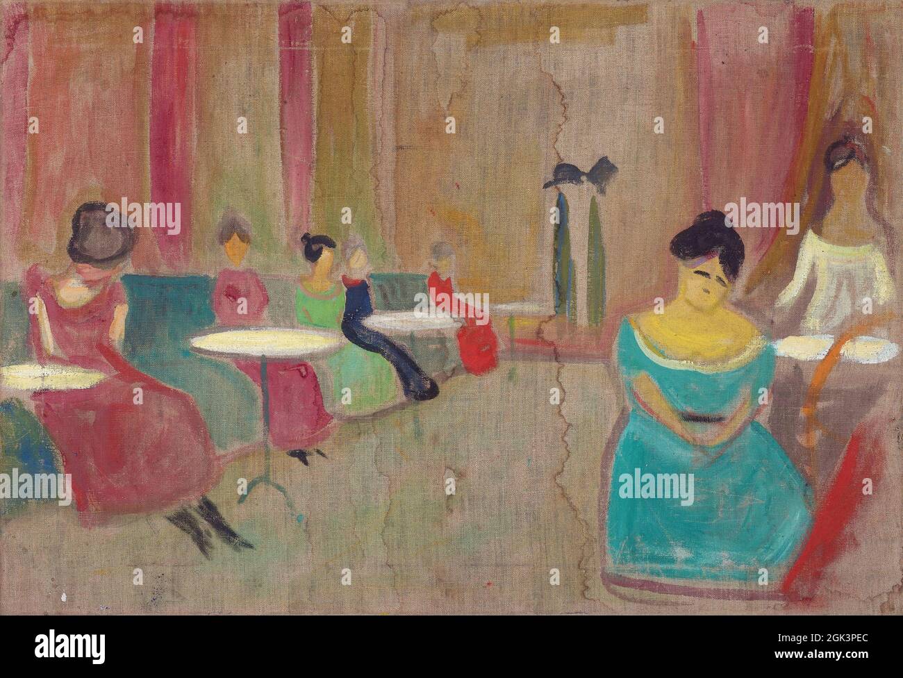 Arte di Edvard Munch – scena bordello (1897–99) Foto Stock