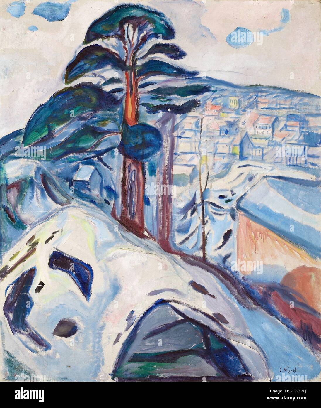 Arte di Edvard Munch – Inverno a Kragerø (1916) Foto Stock