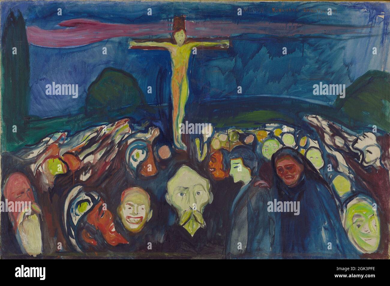 Arte di Edvard Munch – Golgotha (1900) Foto Stock