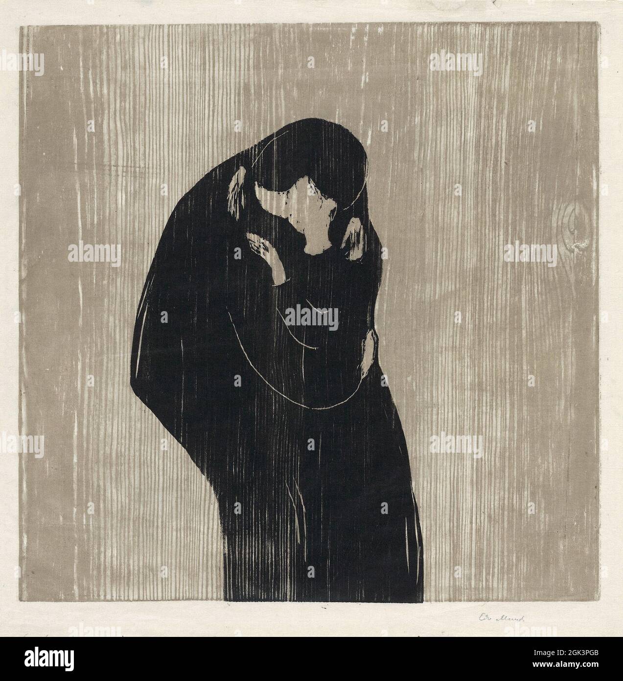 Arte di Edvard Munch – The Kiss IV (1902) Foto Stock