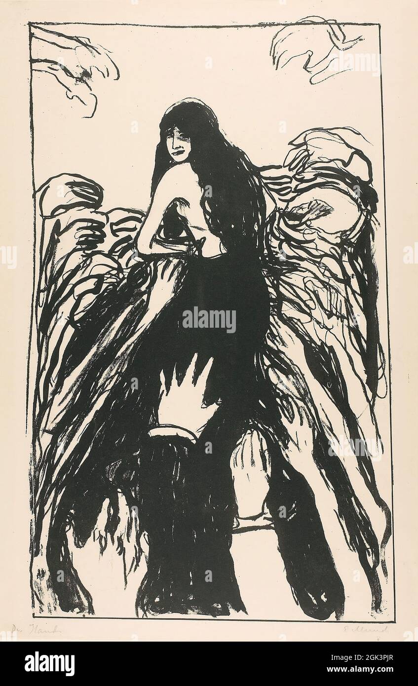 Arte di Edvard Munch – The Hands (1895) Foto Stock