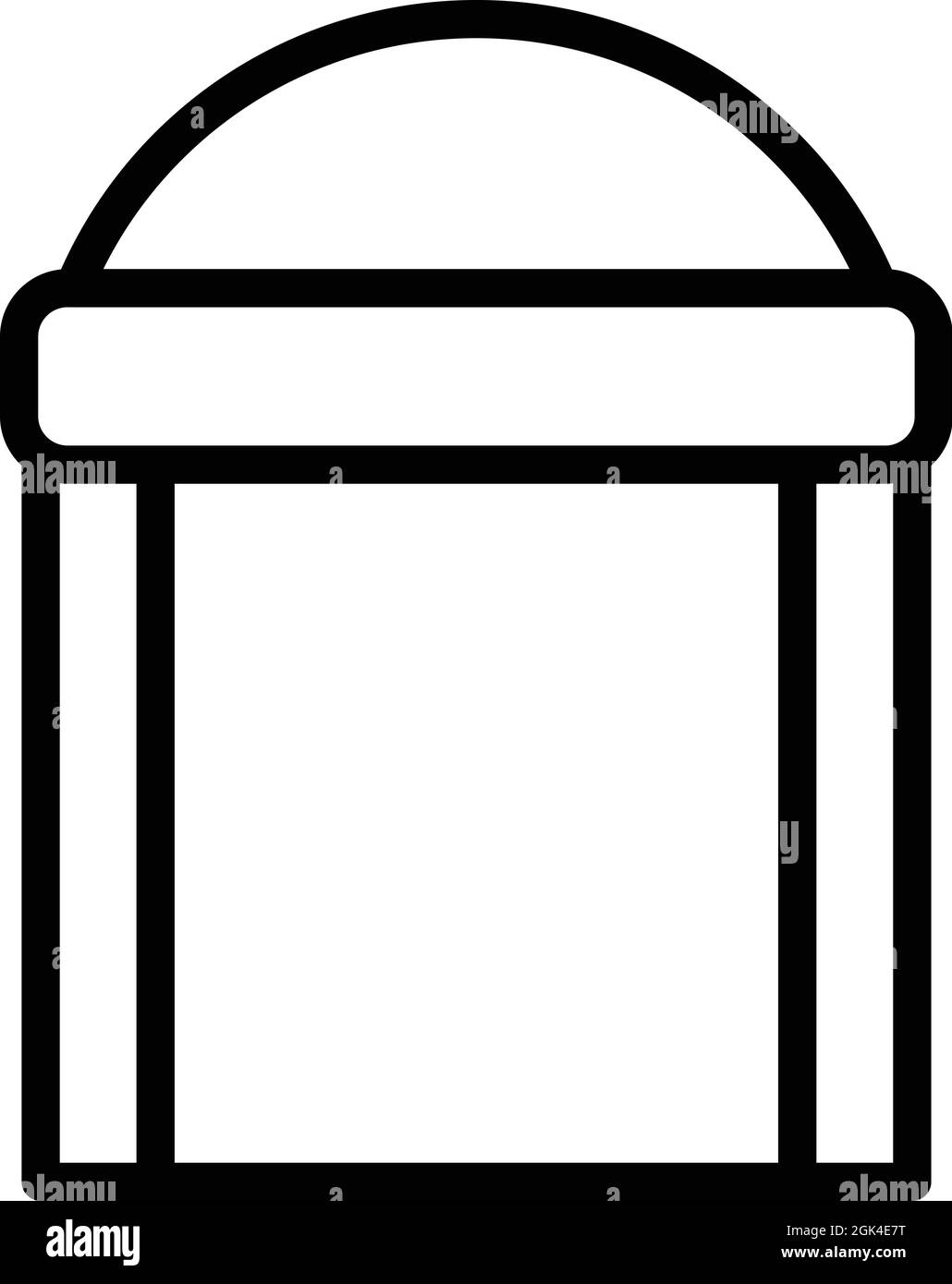 Vettore di contorno icona della bretella di fissaggio Turban. Indian pagdi. Cultura araba Illustrazione Vettoriale