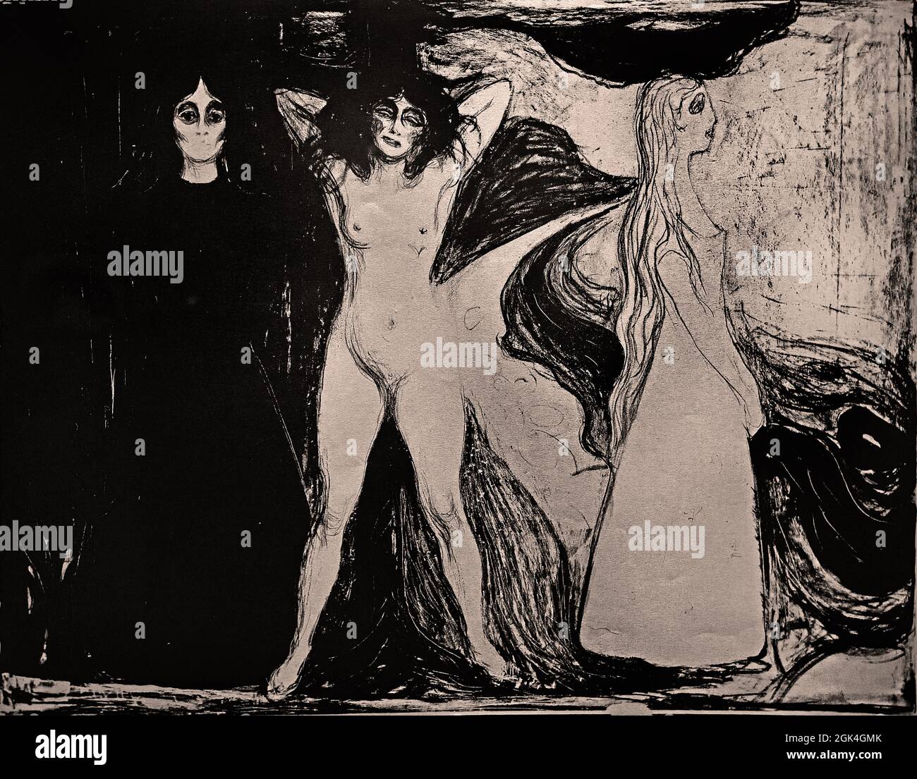 Donna in tre stadi 1894 Alfons Mucha (1860–1939) Moravia Repubblica Ceca Foto Stock