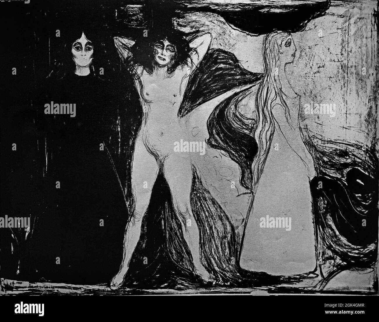 Donna in tre stadi 1894 Alfons Mucha (1860–1939) Moravia Repubblica Ceca Foto Stock