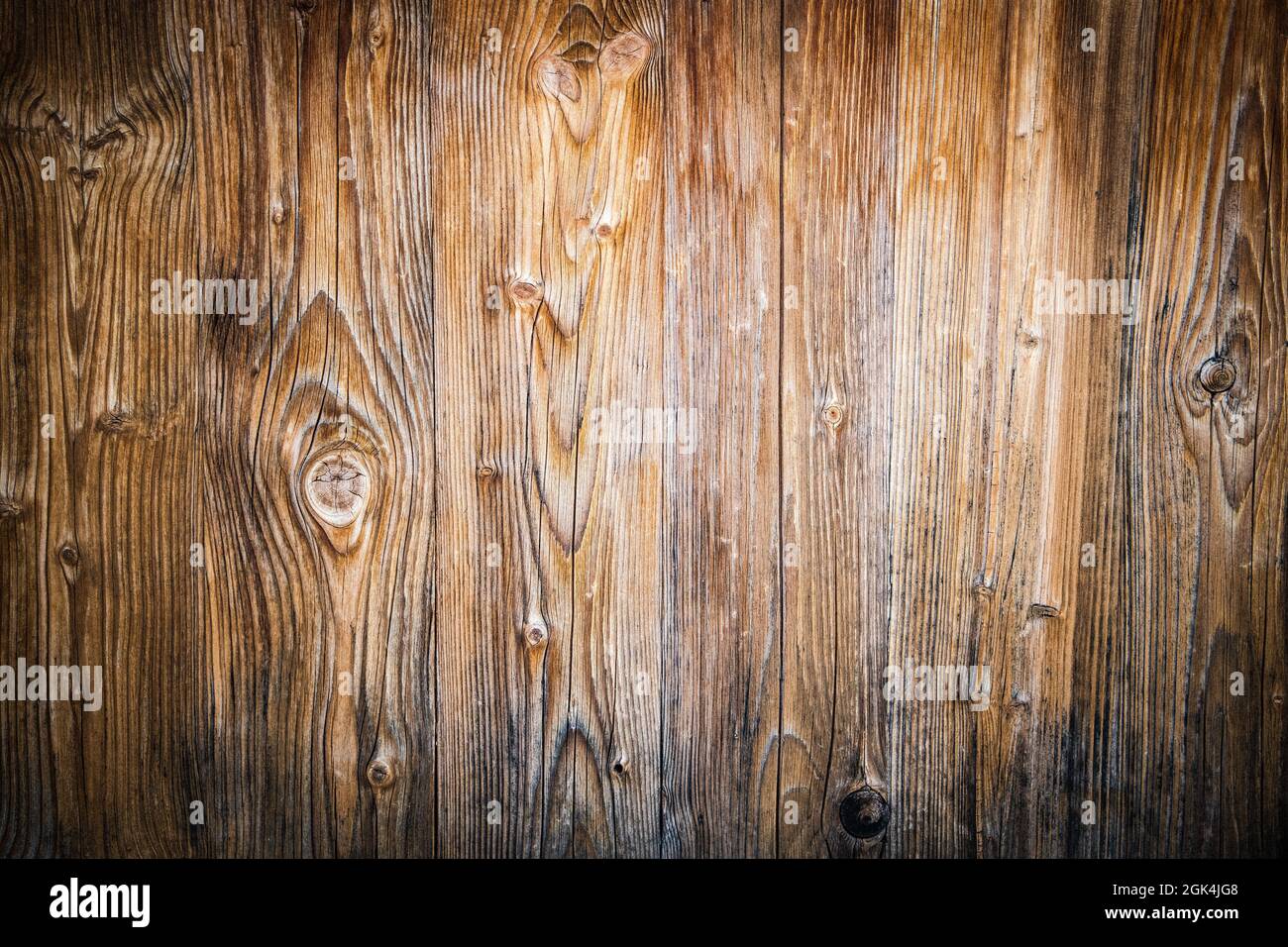 Vecchio vignettatura grunge sfondo legno Foto Stock