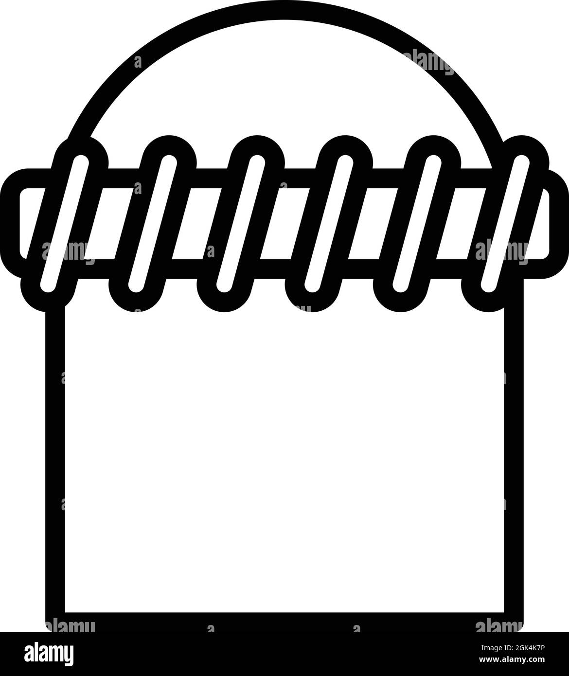 Vettore di contorno dell'icona del cappuccio musulmano. Preghiera islamica. Cappello Ramadan Illustrazione Vettoriale
