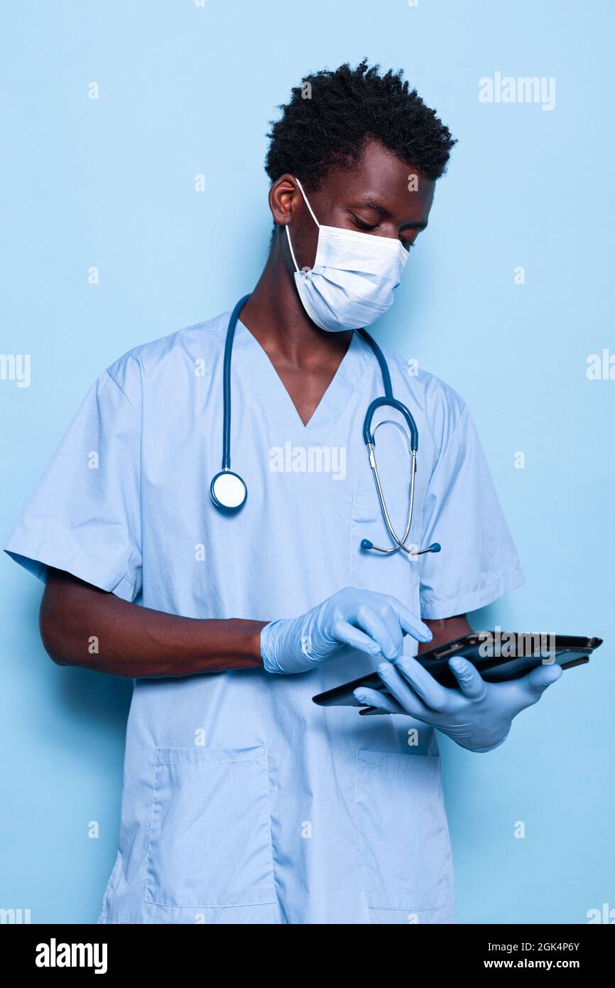 Stetoscopio infermiera, blu