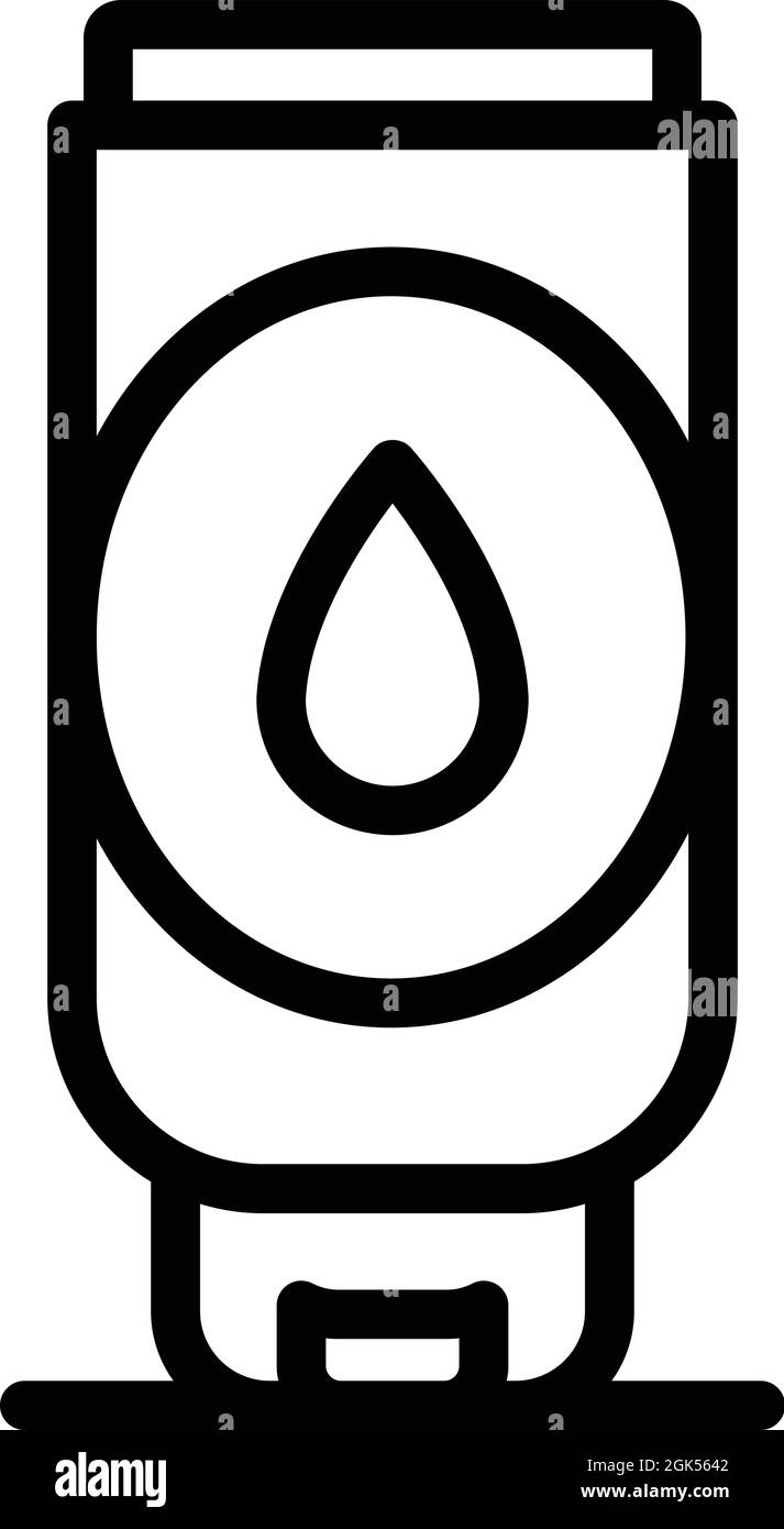 Crema per capelli icona contorno vettore. Cura dei capelli. Salone di bellezza Illustrazione Vettoriale