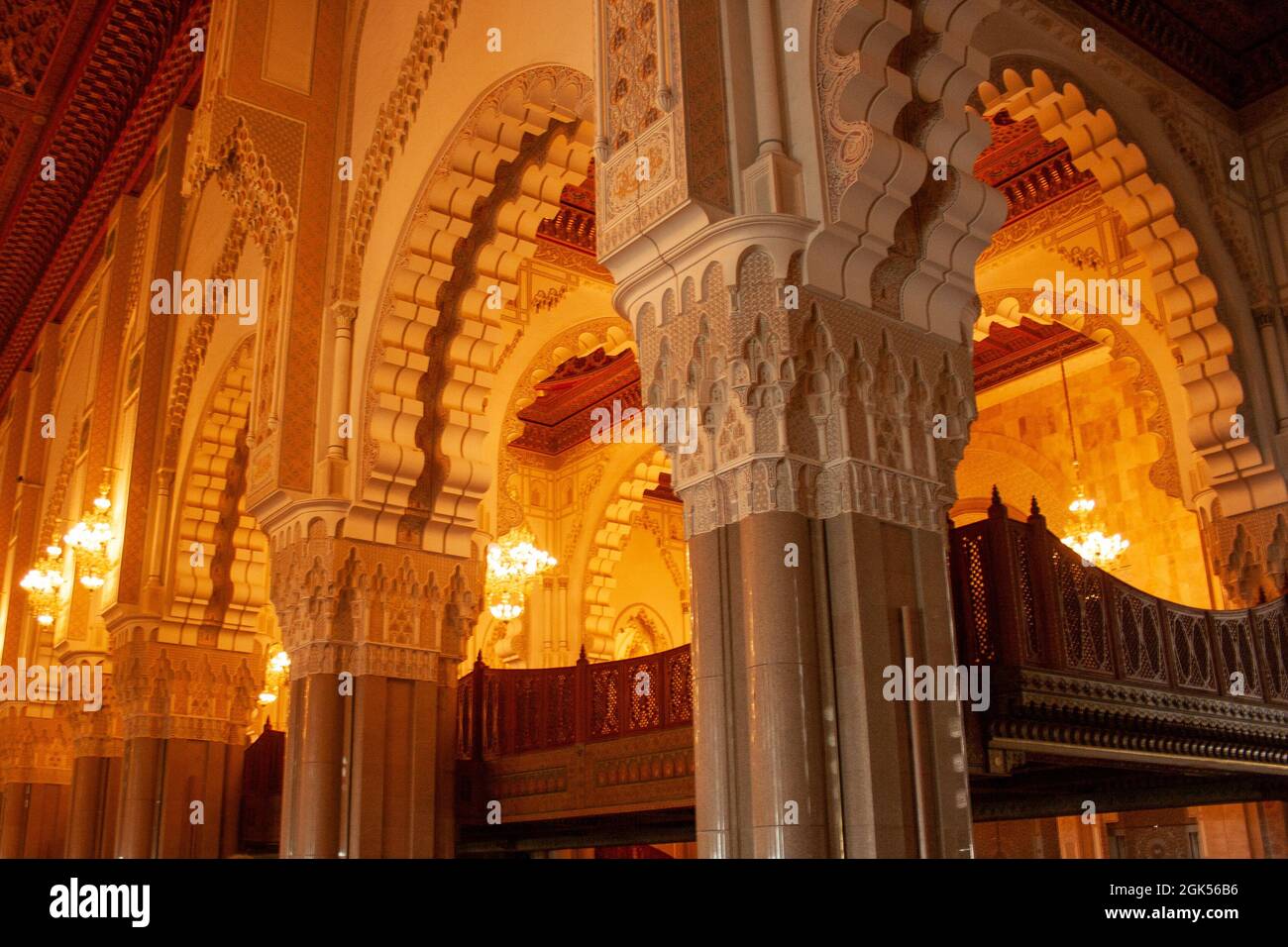 Casablanca, Marocco alla Moschea di Hassan II. Foto Stock