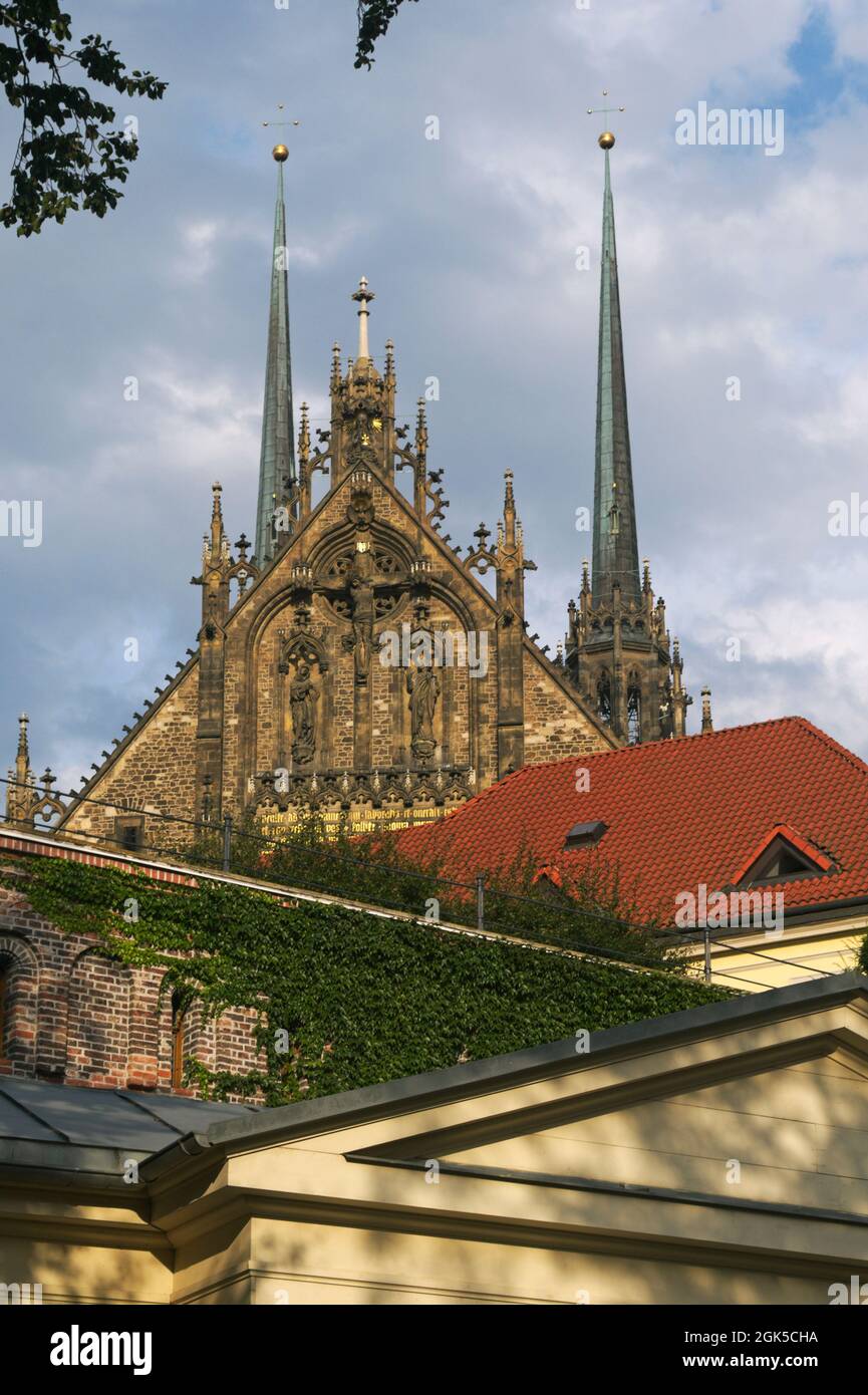 Cattedrale di San Pietro e Paolo a Brno, Repubblica Ceca Foto Stock