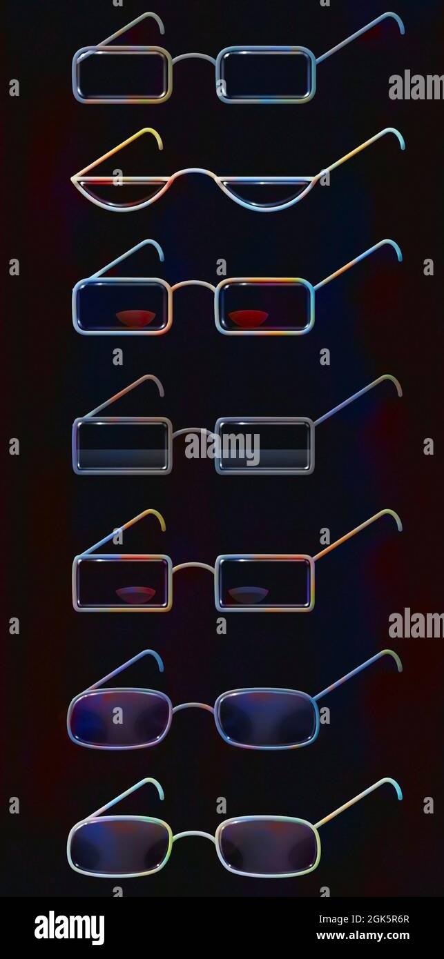 Occhiali: Diversi tipi di occhiali da vista presbiopia (occhiali da lettura  Foto stock - Alamy