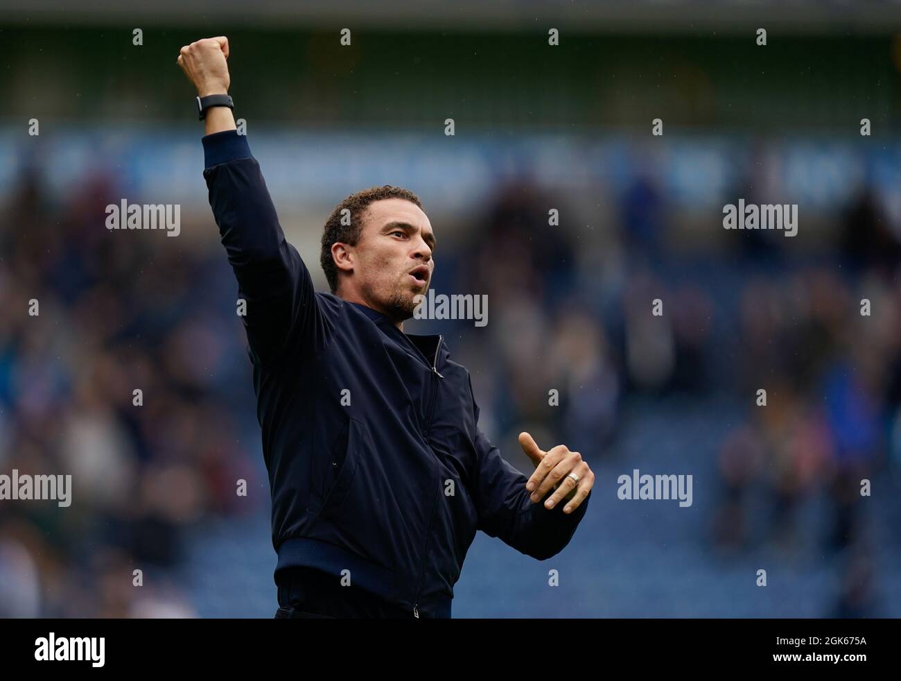 Il manager di West Brom Valérien Ismaël saluta i fan Foto di Steve Flynn/AHPIX.com, Calcio: SkyBet Championship partita Blackburn Rovers -V- West Br Foto Stock