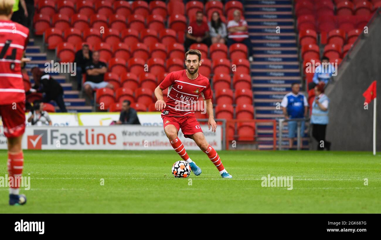 Foto: Liam Ford/AHPIX LTD, Football, Pre Season friendly, Doncaster Rovers v Newcastle United, Keepmoat Stadium, Doncaster, UK, 23/07/21, Ore 19:00 K.O. Foto Stock