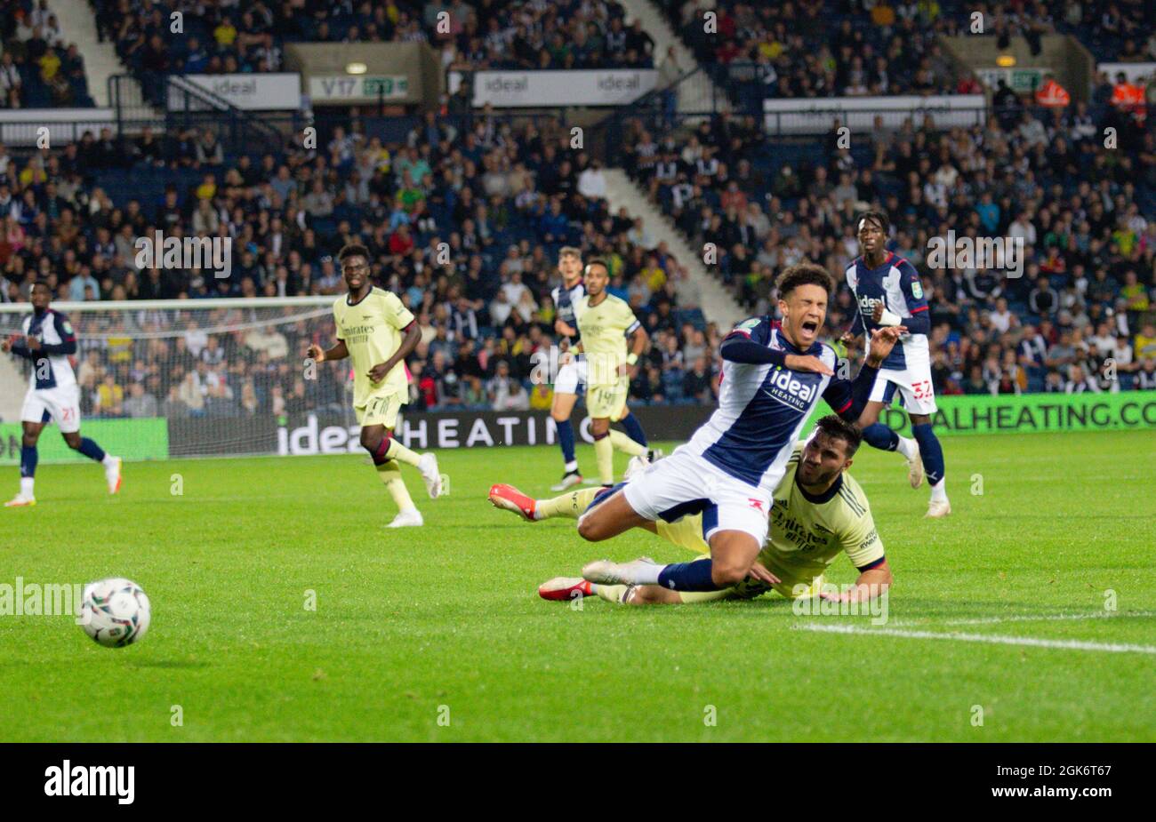 Foto: Gustavo Pantano/AHPIX LTD, Football, Carabao Cup Second Round, West Bromwich Albion / Arsenal, The Hawthorns, Birmingham, UK, 25/08/21, K.O 8 Foto Stock