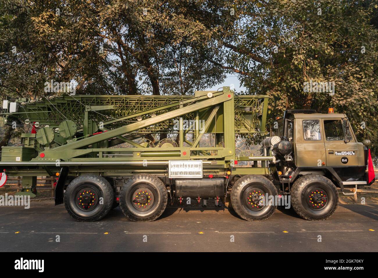Kolkata, Bengala Occidentale, India - 23 gennaio 2018 : ALBERO 30 M con BFSR (medio raggio), in mostra da parte dell'esercito indiano. Foto Stock