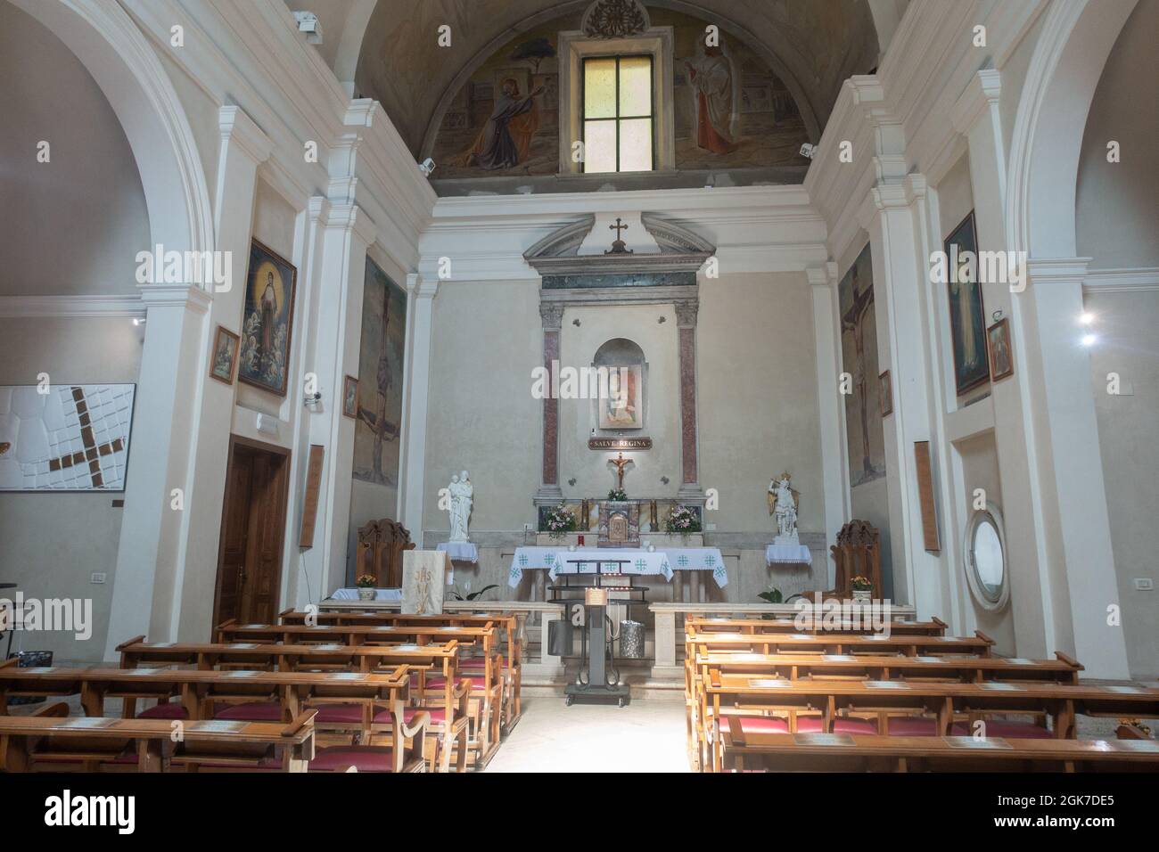 Santa Maria in Palmis o Chiesa del Domine Quo Vadis a Roma Foto Stock