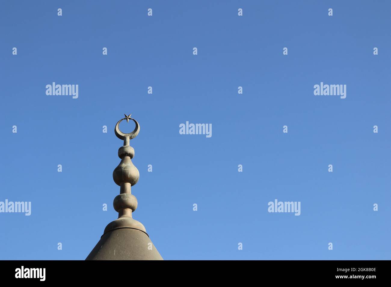 La mezzaluna e la stella come simbolo nell'Islam Foto Stock