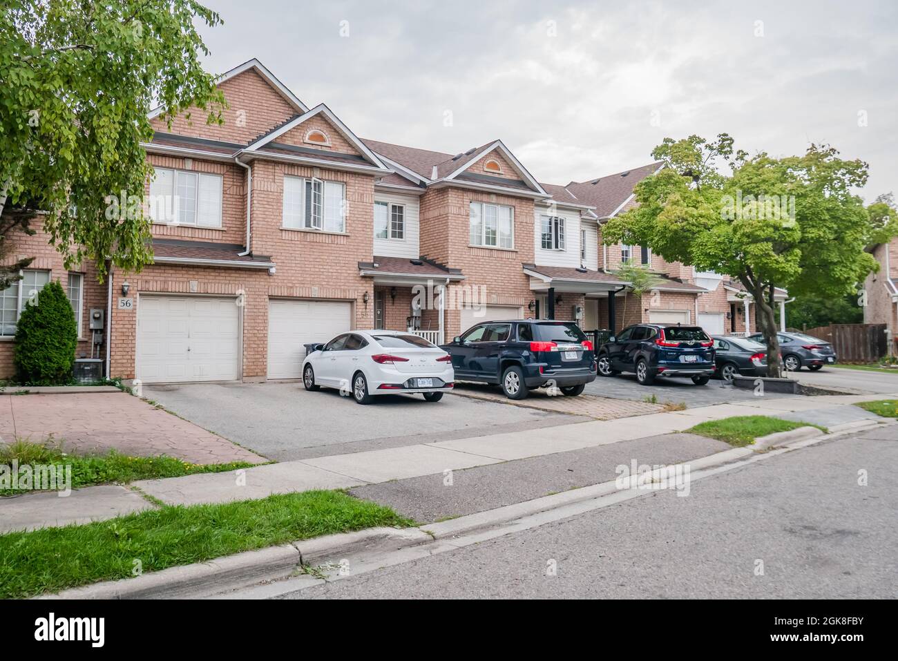 Un tipico quartiere residenziale a Toroto Ontario Canada Foto Stock