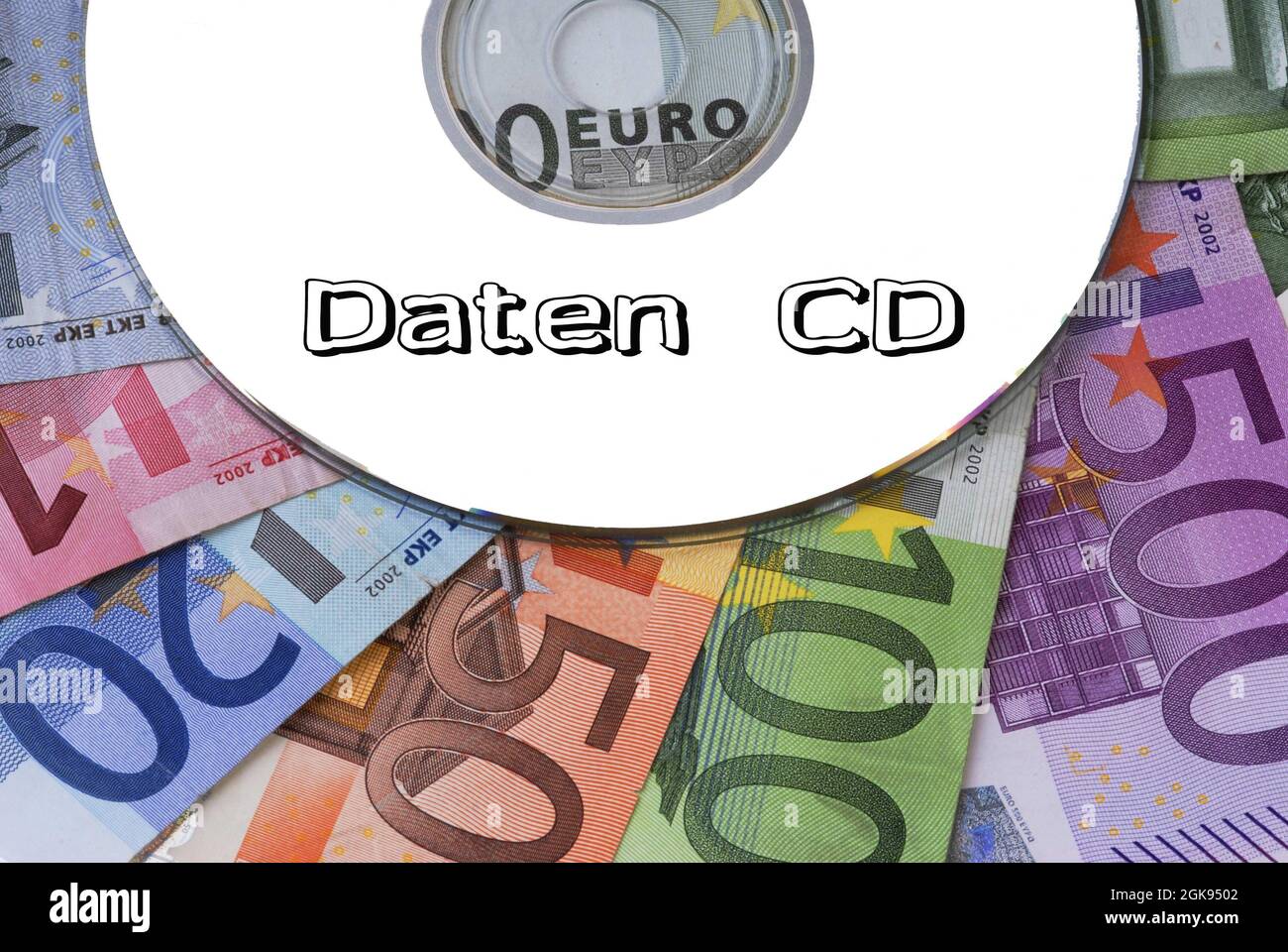 Euro fatture con CD, Germania, Vaihingen/Enz Foto Stock