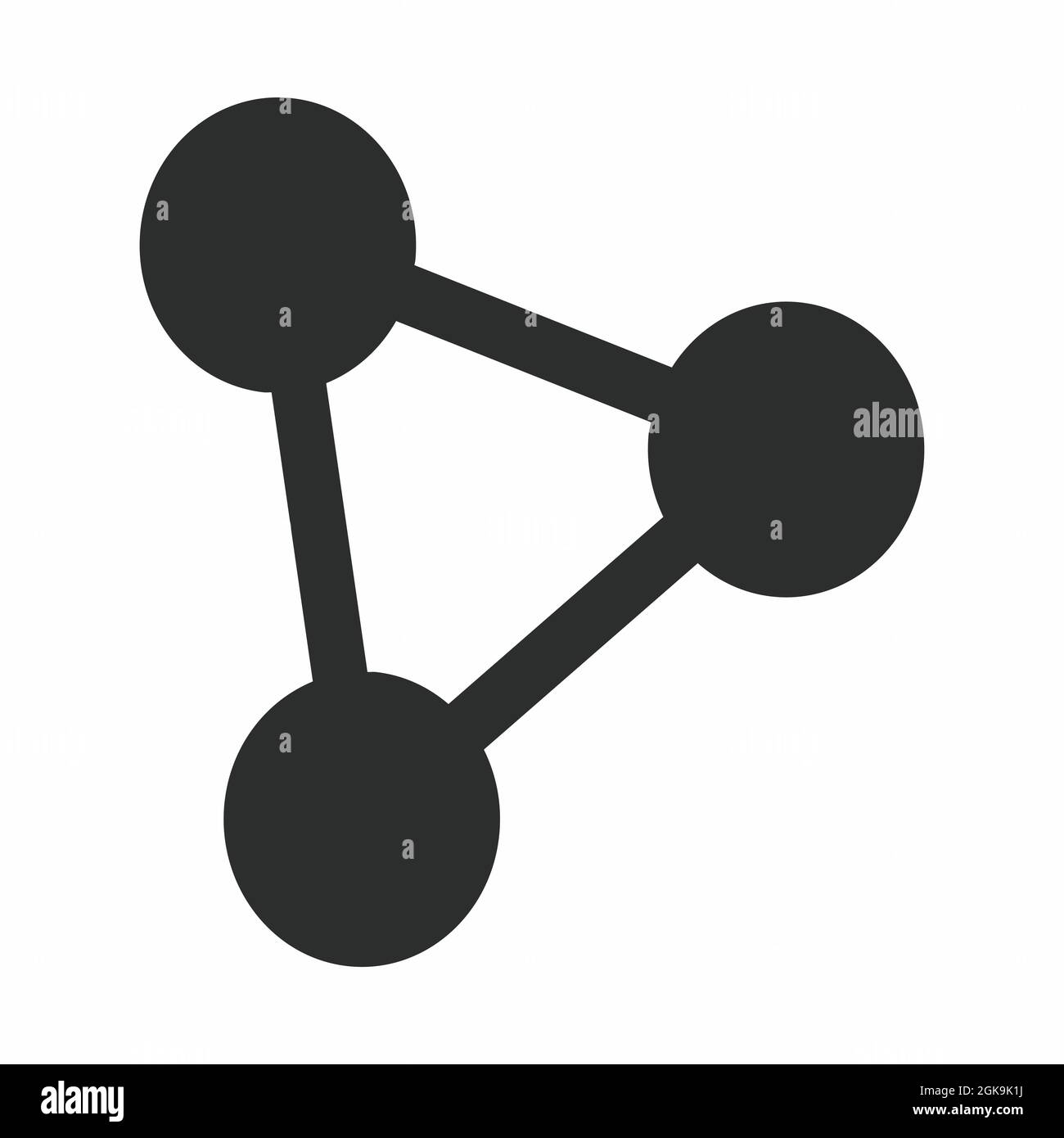 Icona vettore di molecola - stile Glyph - illustrazione semplice, tratto modificabile, modello di disegno vettore, buono per stampe, poster, pubblicità, announ Illustrazione Vettoriale