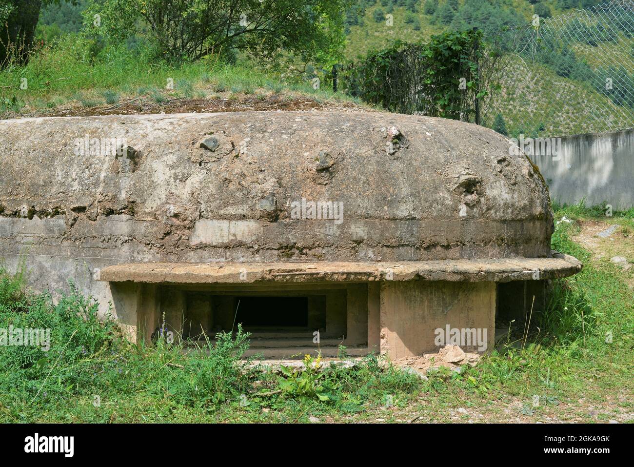 Museo dei Bunkers di Martinet situato nella regione di Baja Cerdaña, Lerida, Catalogna, Spagna Foto Stock